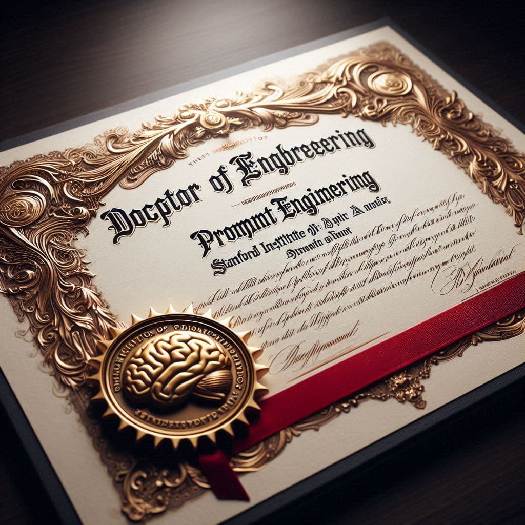 Prompt Engineering PhD Certificate 4