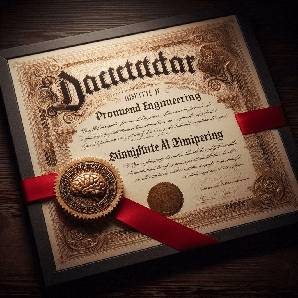 Prompt Engineering PhD Certificate 2